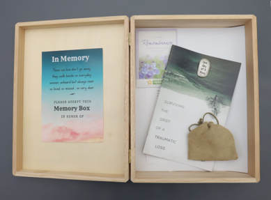 Memory box provided to patient's family